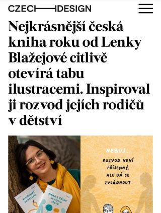 Nový článek o mých knížkách na webu @czechdesign.cz. Děkuju za moc fajn povídání Marušce Kolajové @marrykol. #blazeje...